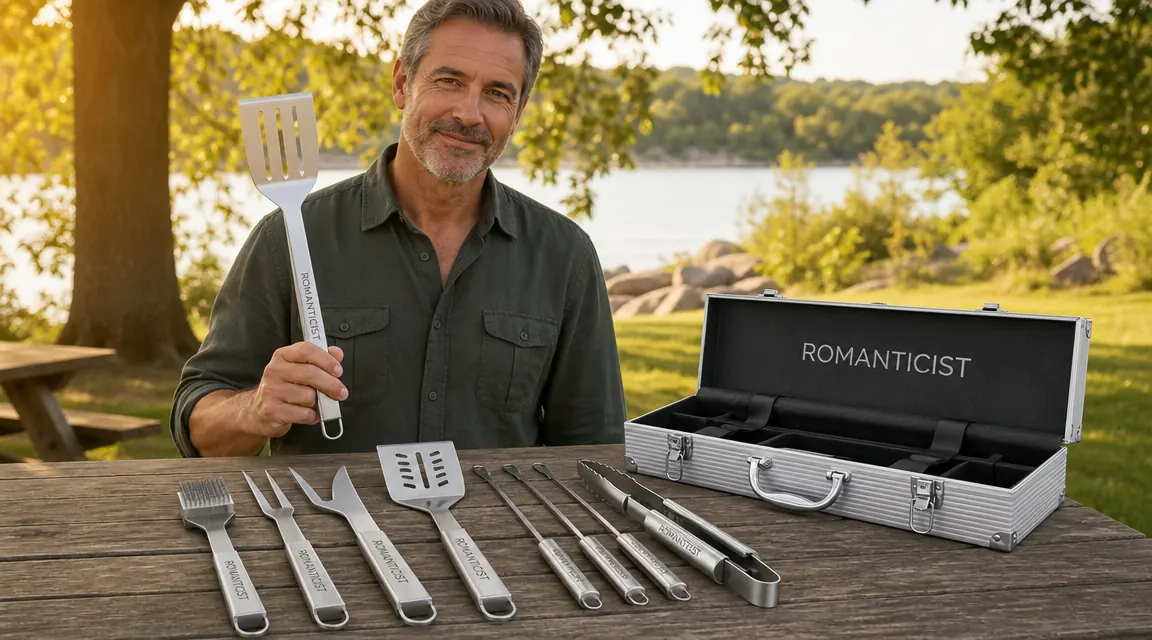 Close-up of stainless steel BBQ tongs gripping a rack of ribs over a hot grill grate